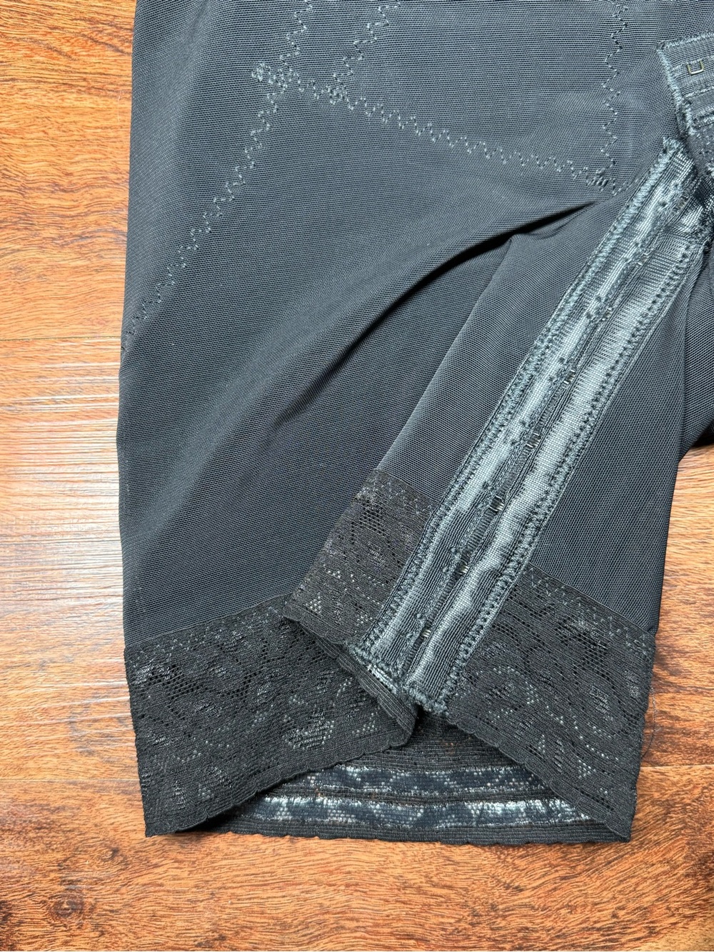 Women's black Shapewear Bodysuit - Lace Front Compression - Picture 3 of 6